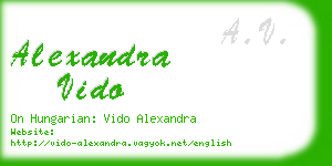 alexandra vido business card